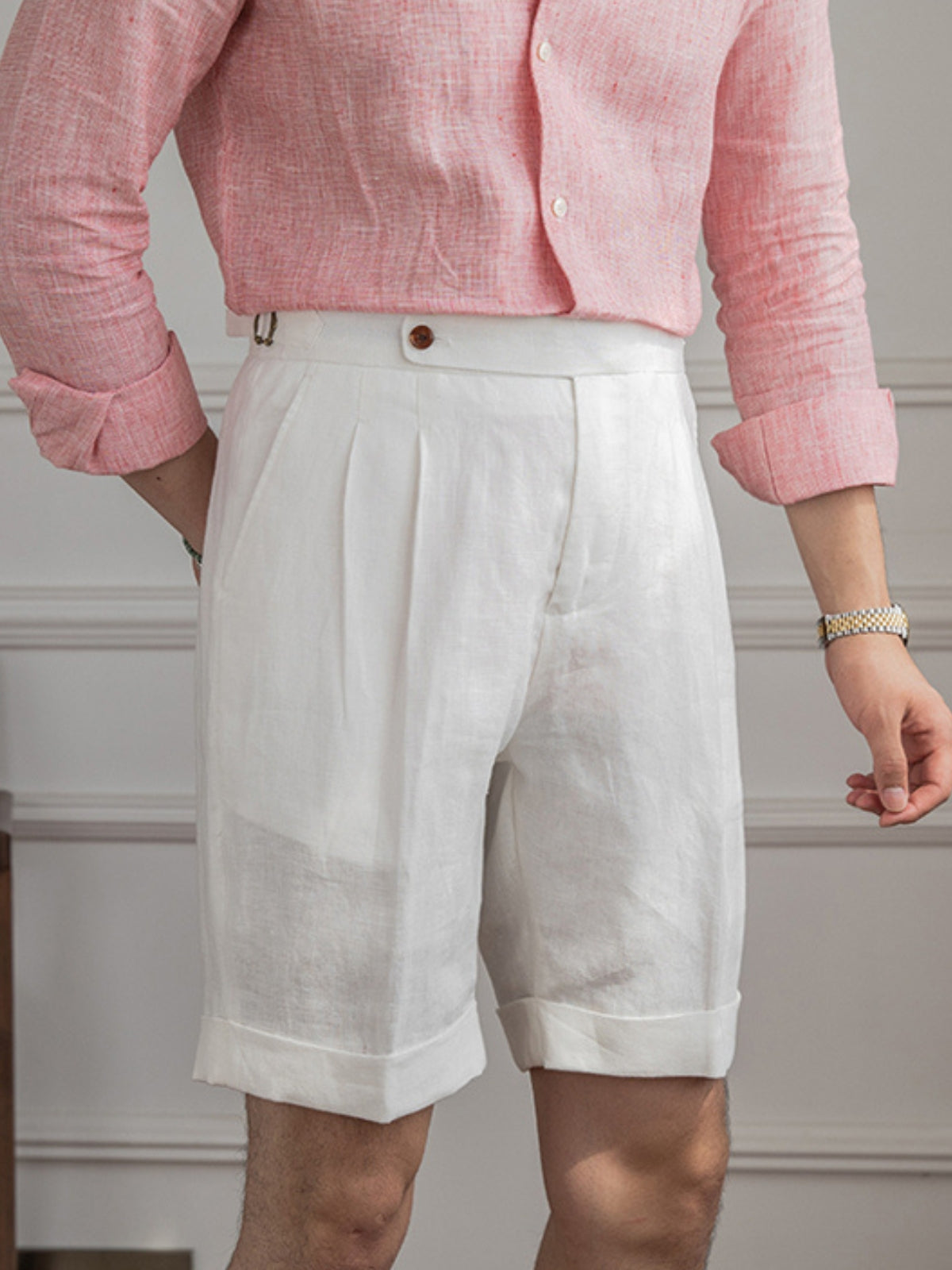 Burlane High End Linen Shorts