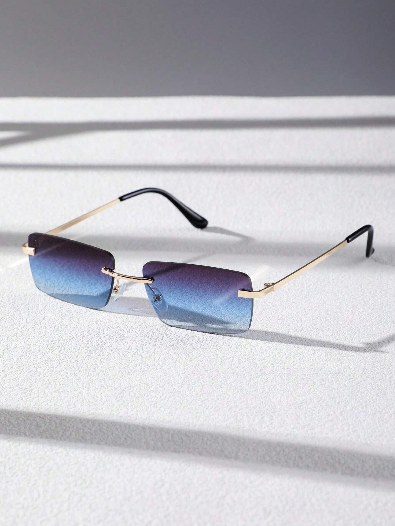 Burlane Two-Tone Metal Rimless Glasses