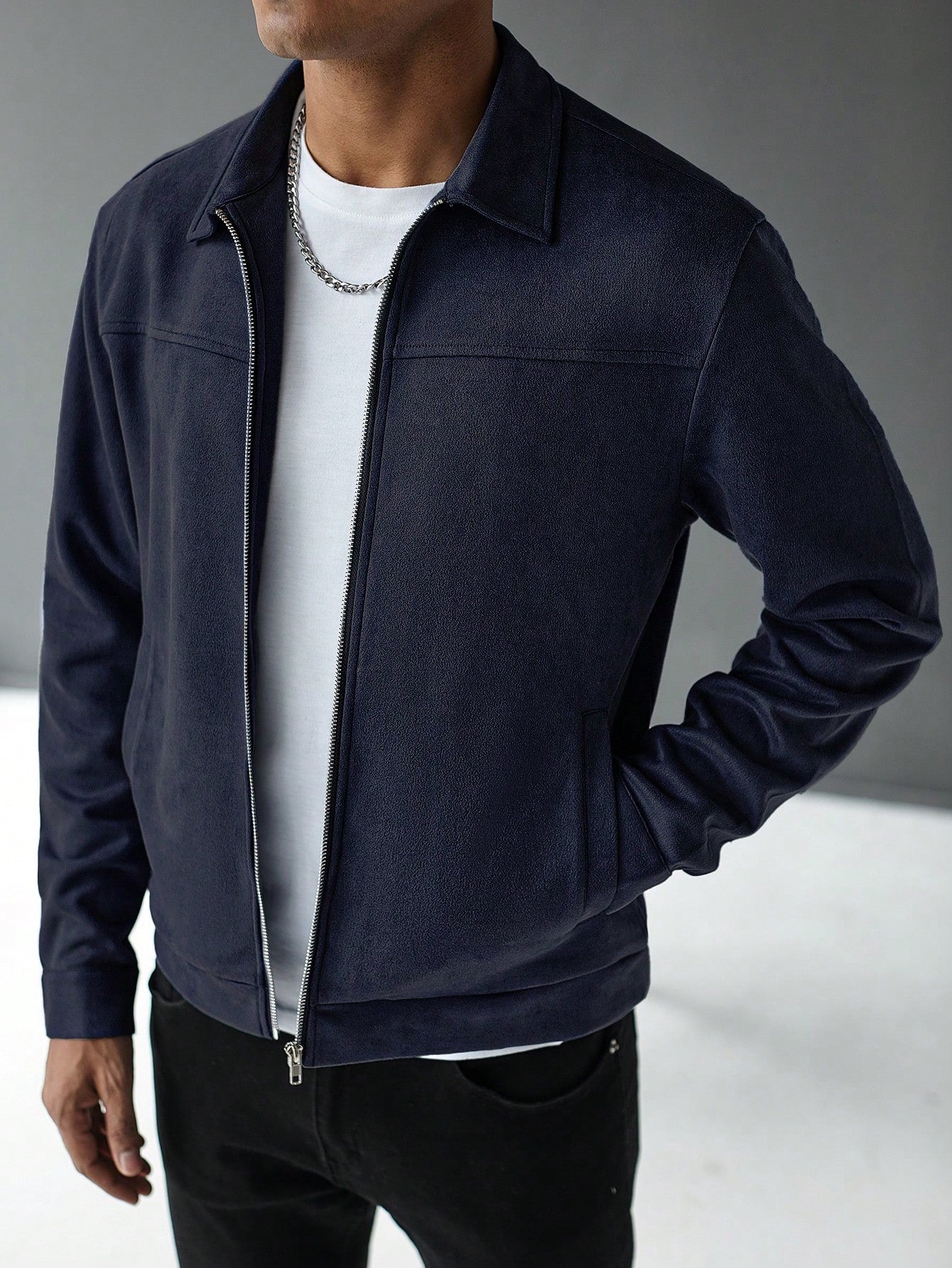 Burlane Casual Solid Color Jacket