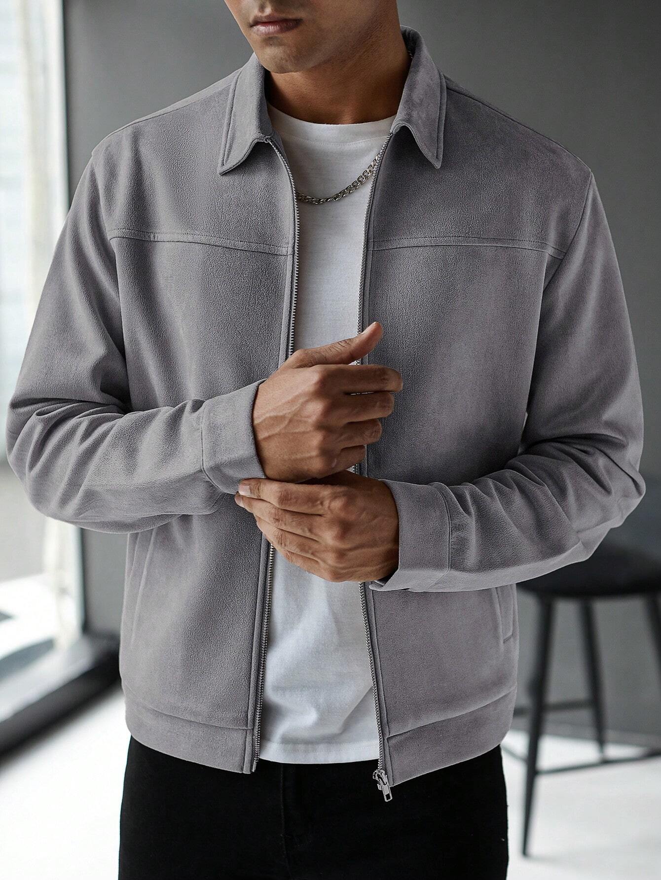 Burlane Casual Solid Color Jacket