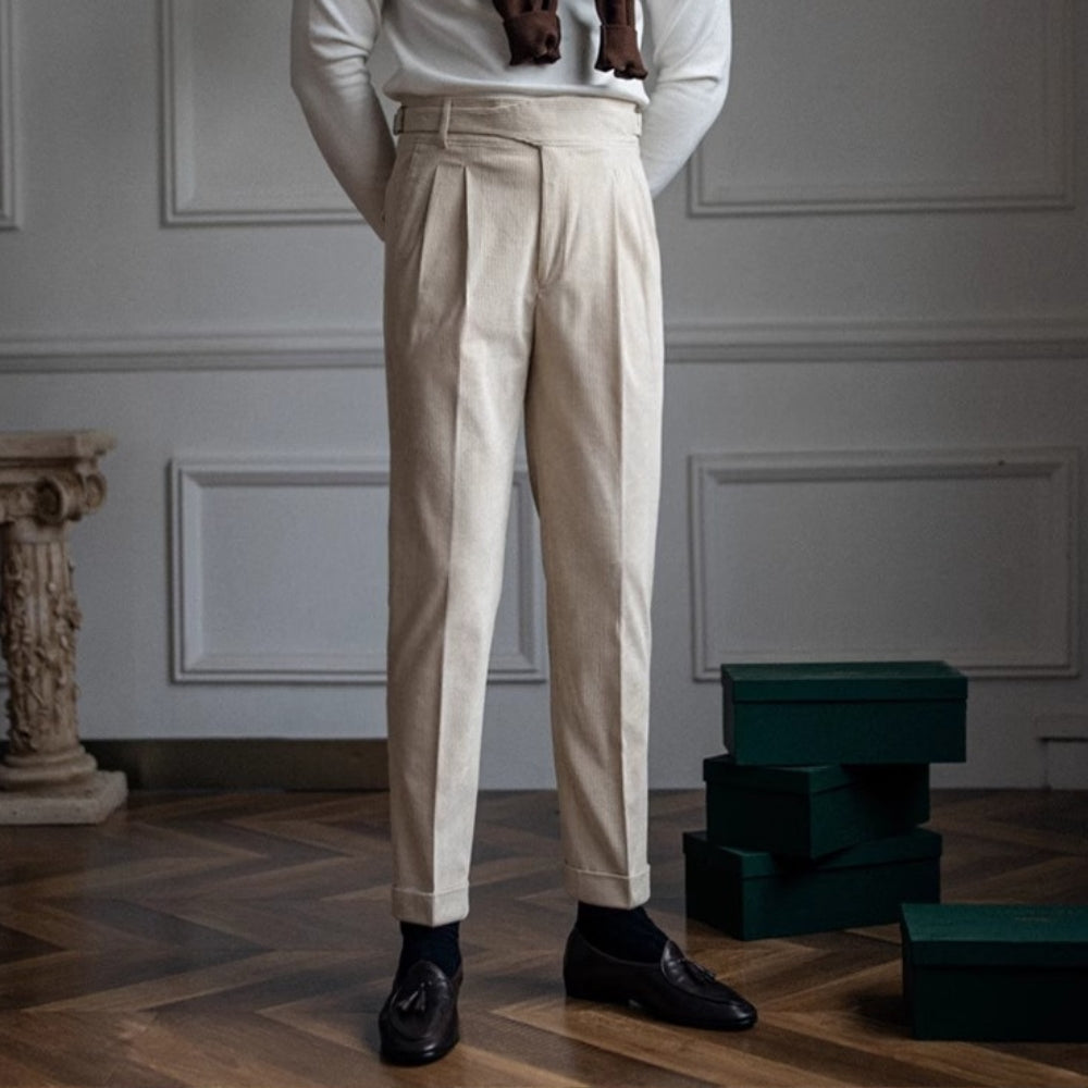 Burlane Wide-Leg Drape Trousers