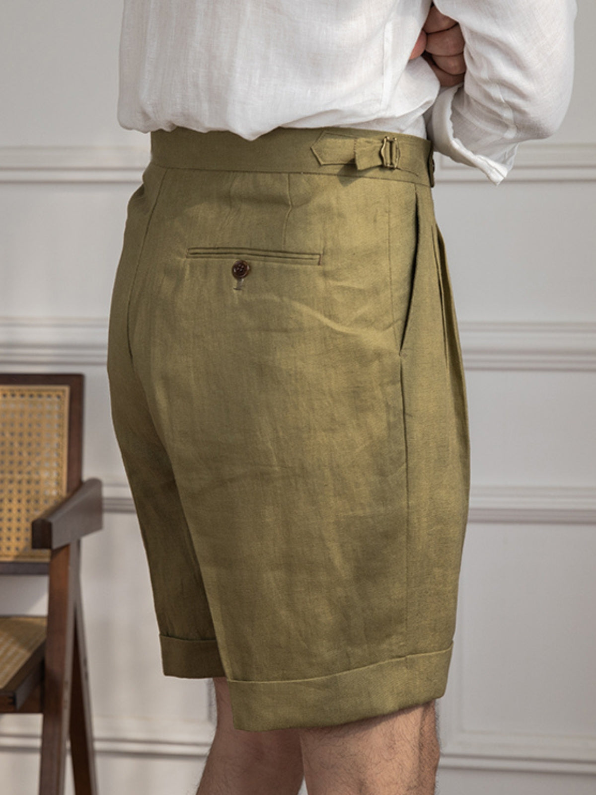 Burlane High End Linen Shorts