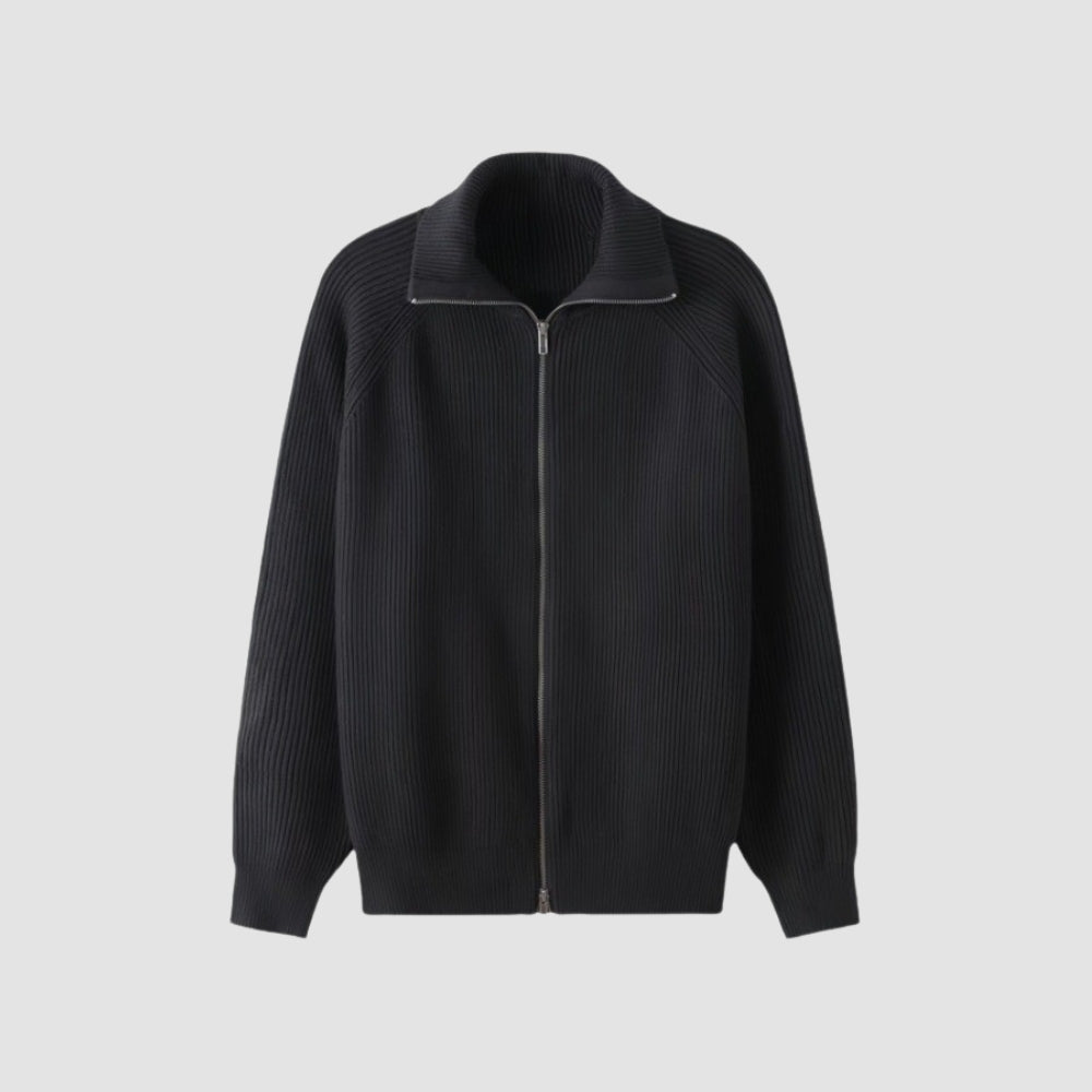 Burlane Thick Knitted Zipper Sweater Cardigan