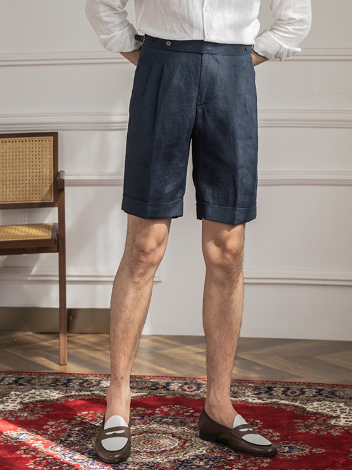 Burlane High End Linen Shorts