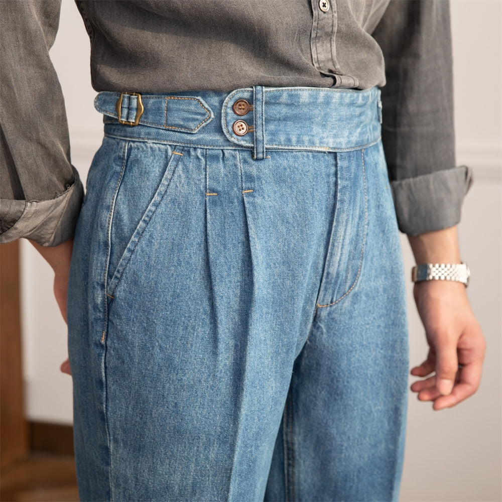 Burlane Vintage High-Waisted Straight Jeans
