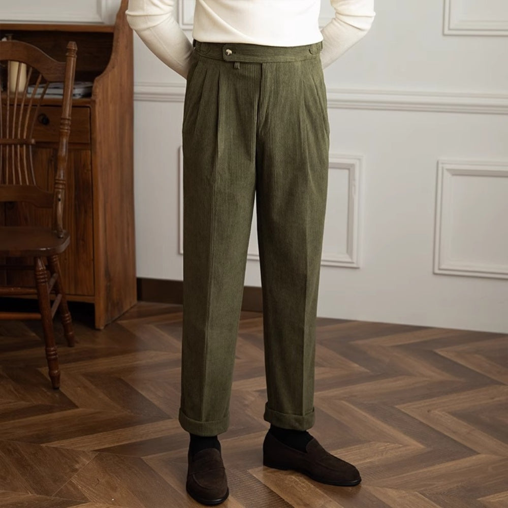 Burlane Corduroy Drape Casual Trousers