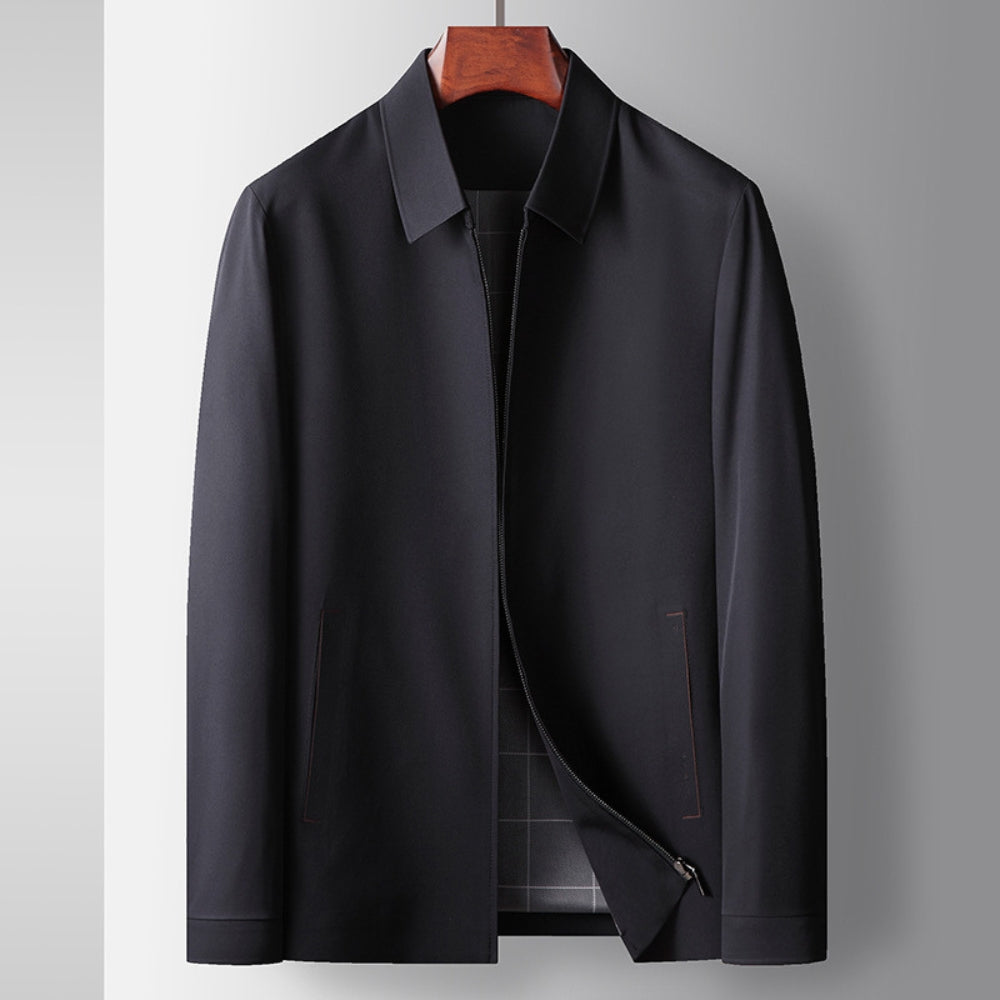 Burlane Lapel Business Executive Zipper Jacket