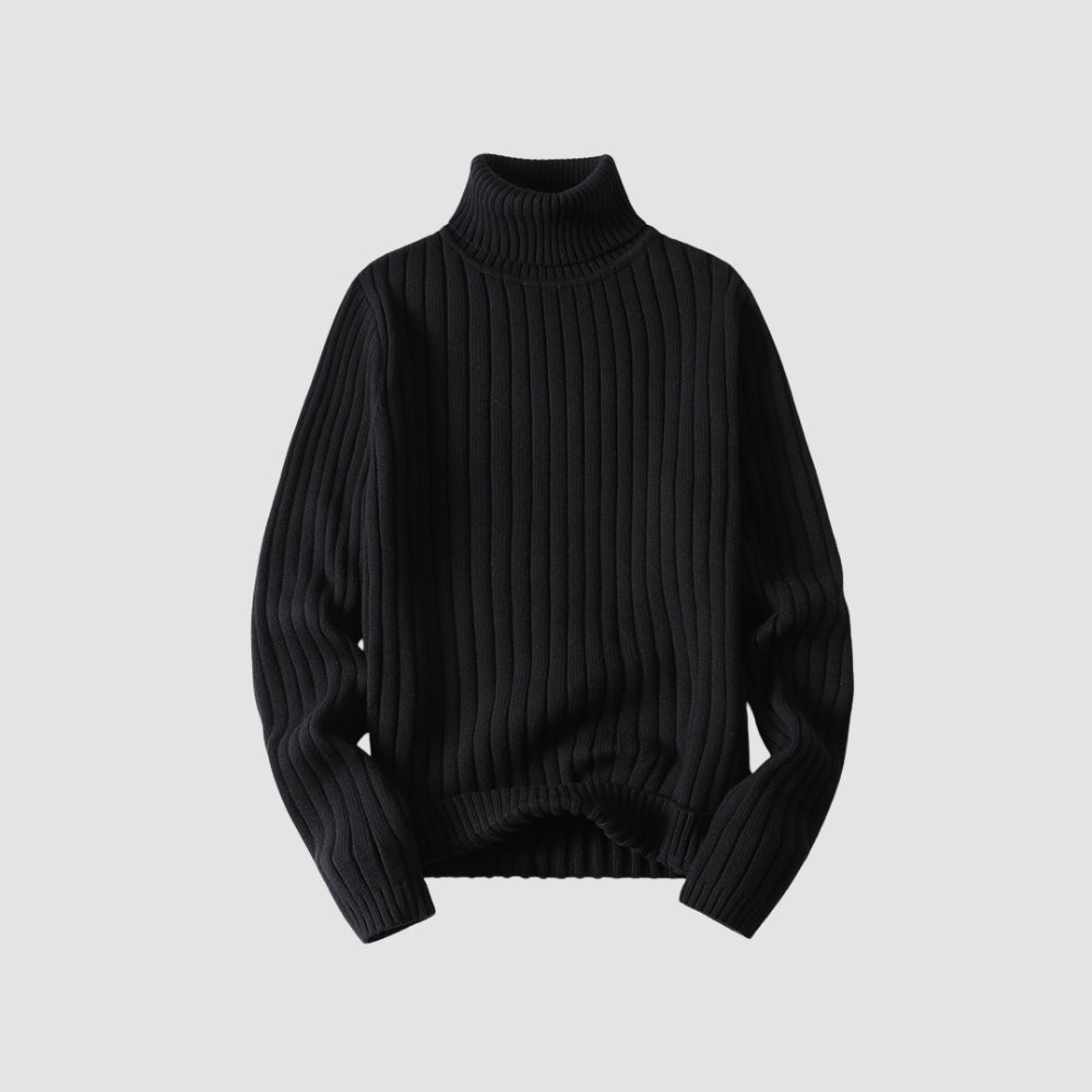 Burlane Twisted Turtleneck Knit Sweater