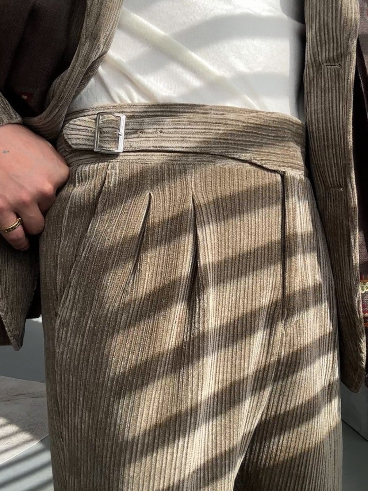 Burlane Gurkha Drape Straight Trousers
