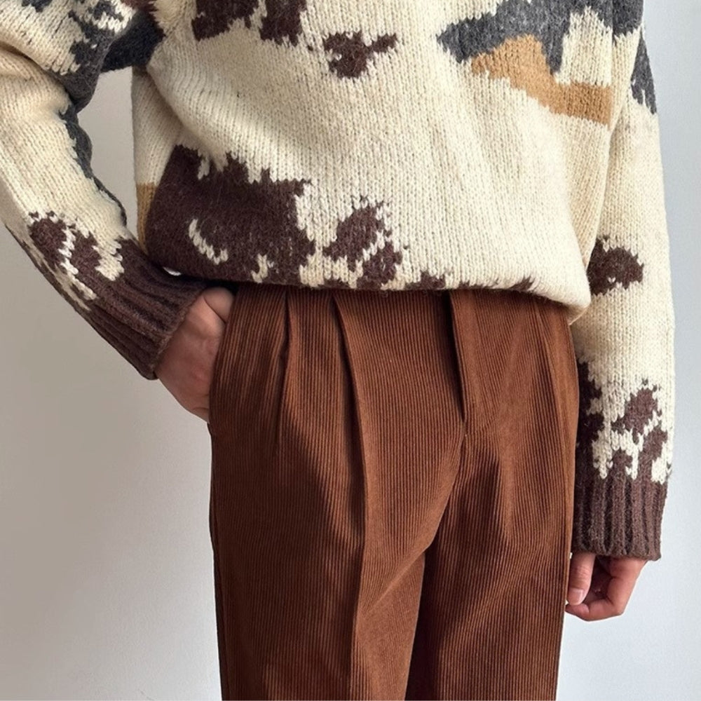 Burlane Wide-Leg Drape Trousers