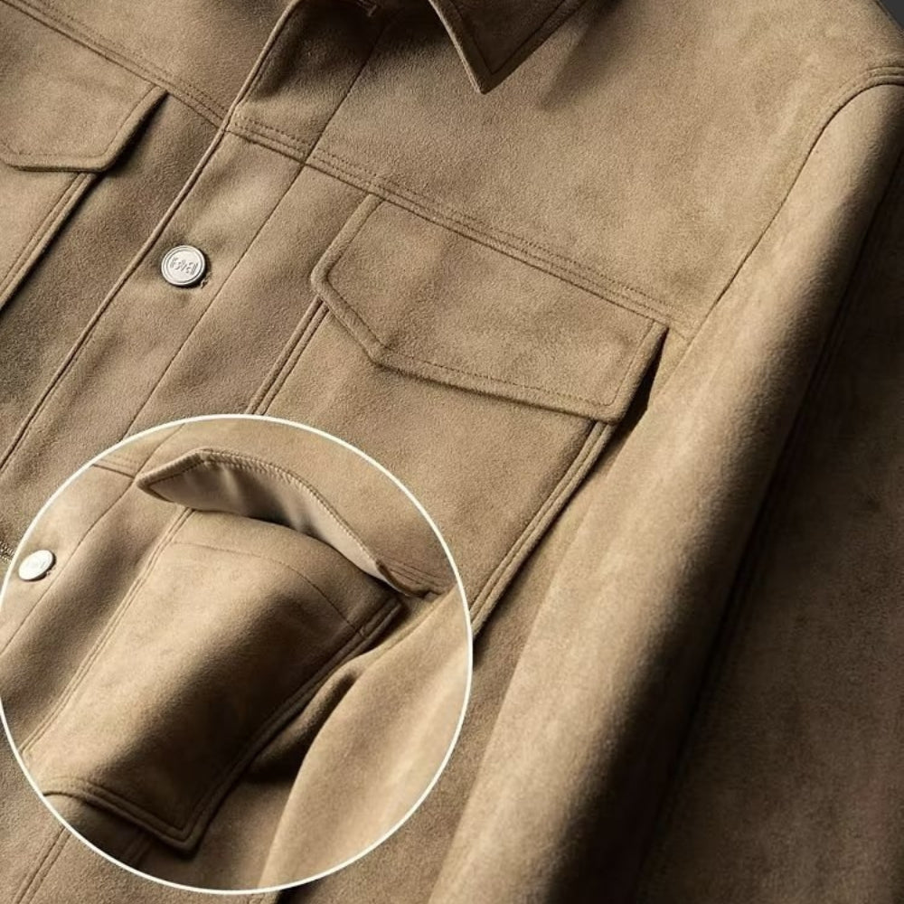 Burlane Stretch Suede Lapel Jacket