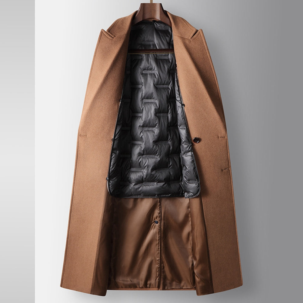 Burlane Double-Breasted Wool Windbreaker Coat
