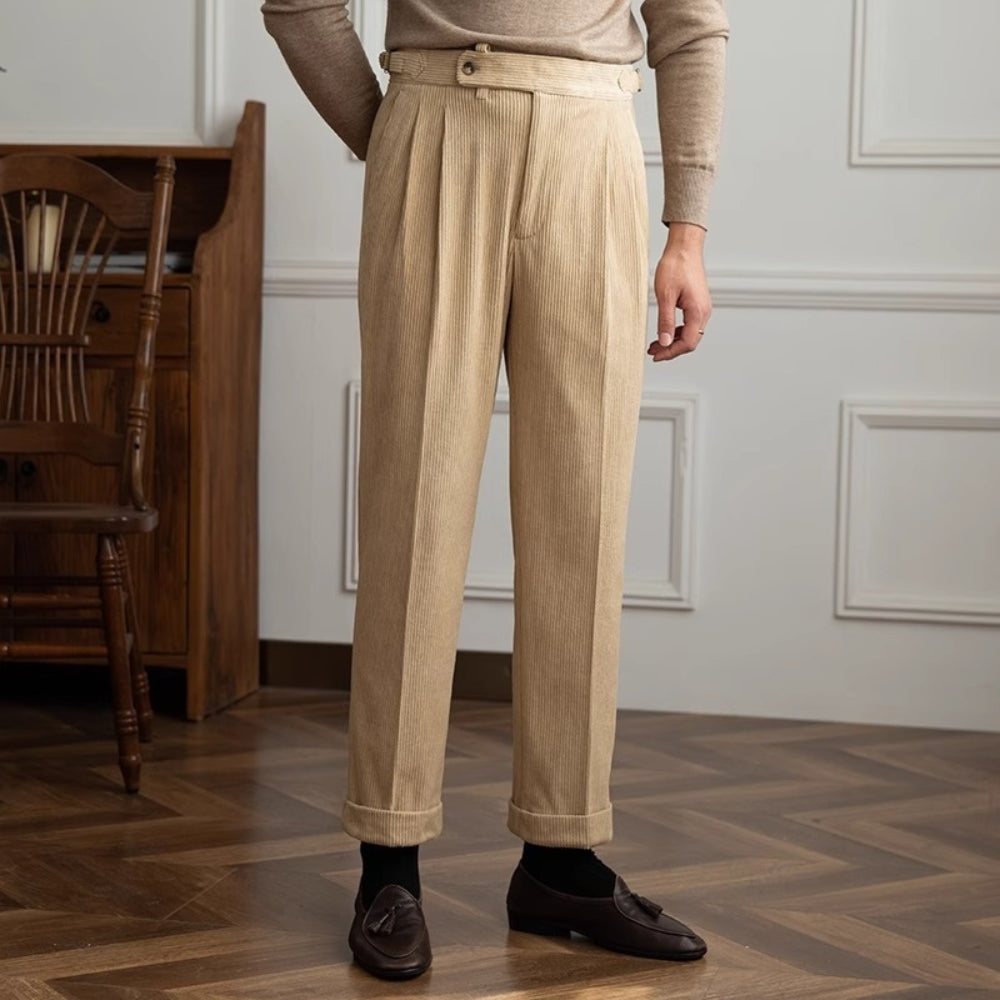 Burlane Corduroy Drape Casual Trousers