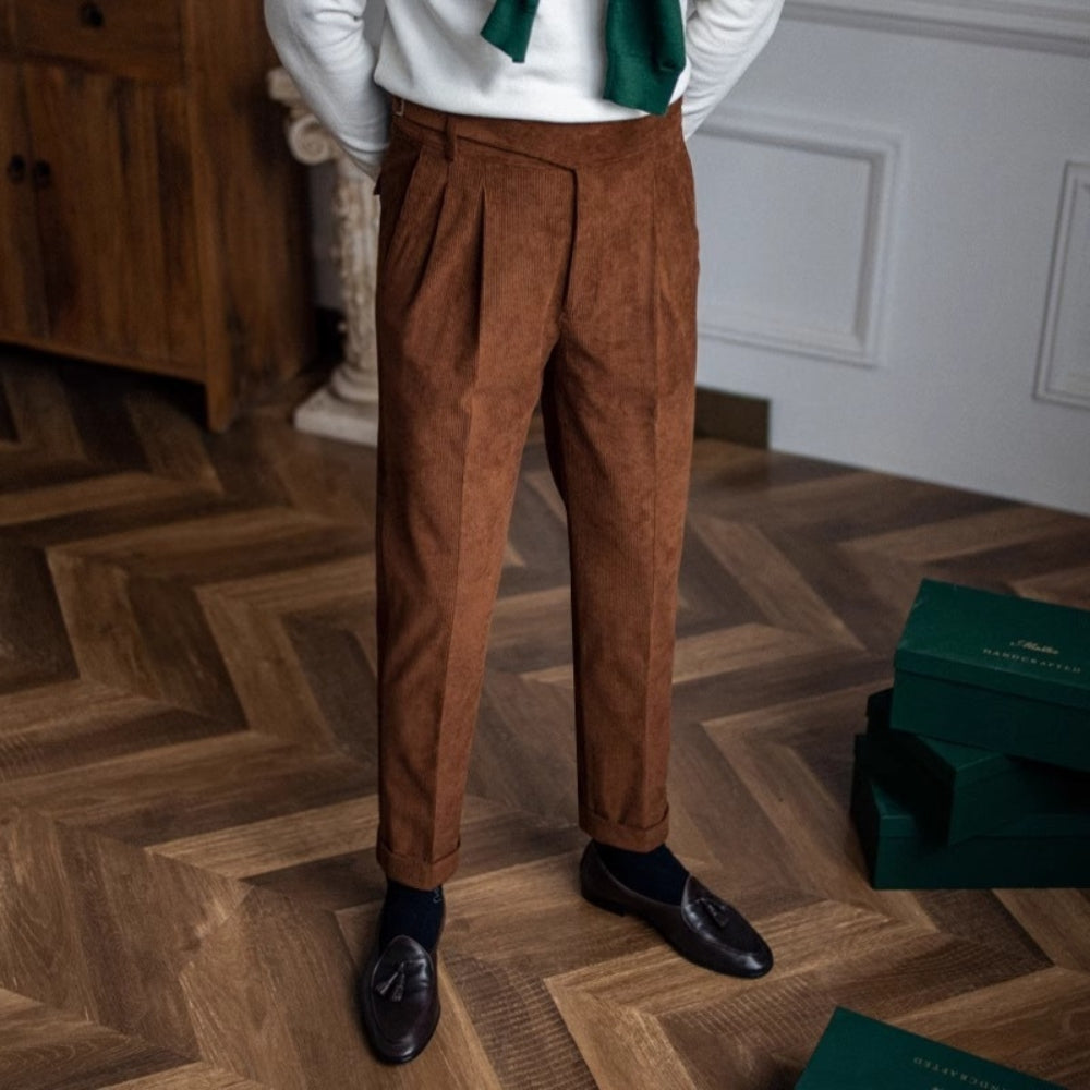 Burlane Wide-Leg Drape Trousers