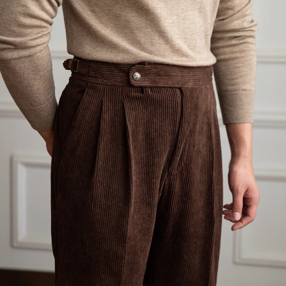 Burlane Corduroy Drape Casual Trousers