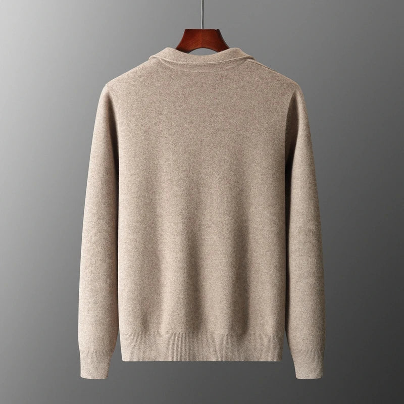 Burlane Men’s Cashmere Knitted Zip-Through Jacket