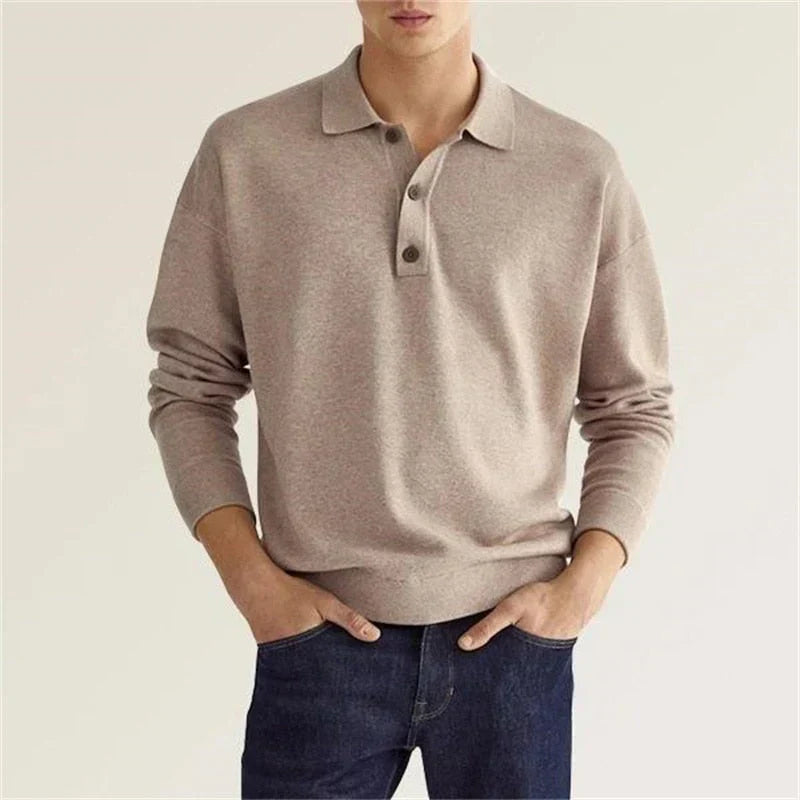 Burlane Long Sleeve Polo Shirt Casual