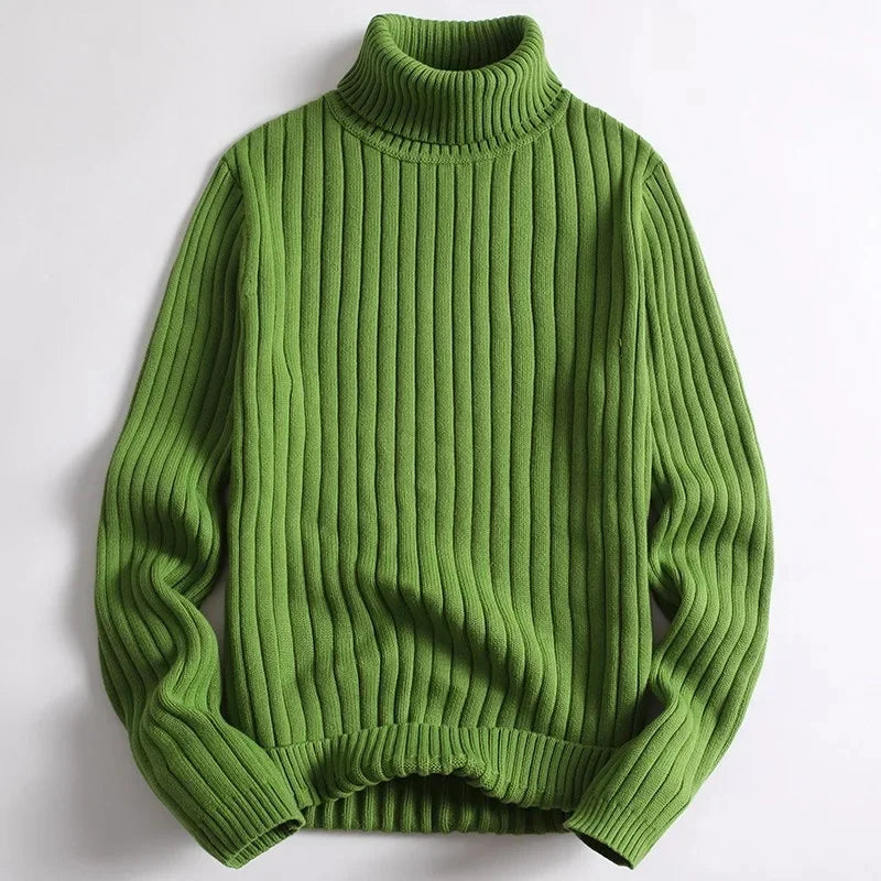 Burlane Ribbed Knit Turtleneck Sweater