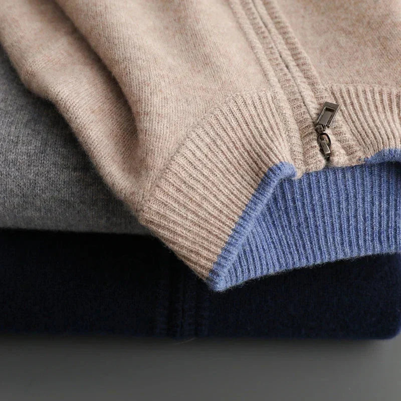 Burlane Pure Cashmere Zip Cardigan