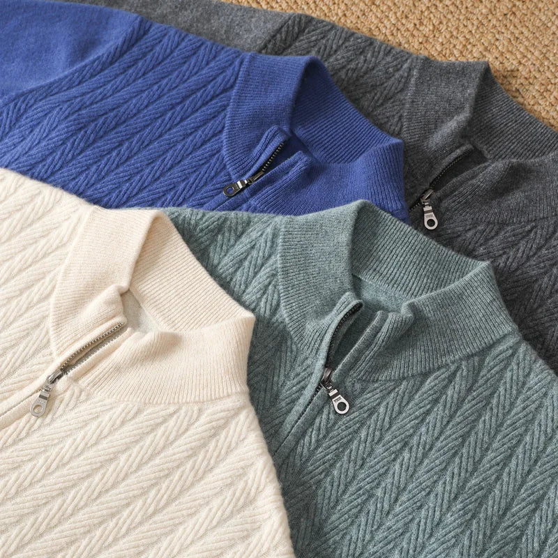 Burlane 100% Merino Wool Full Zip Jumper