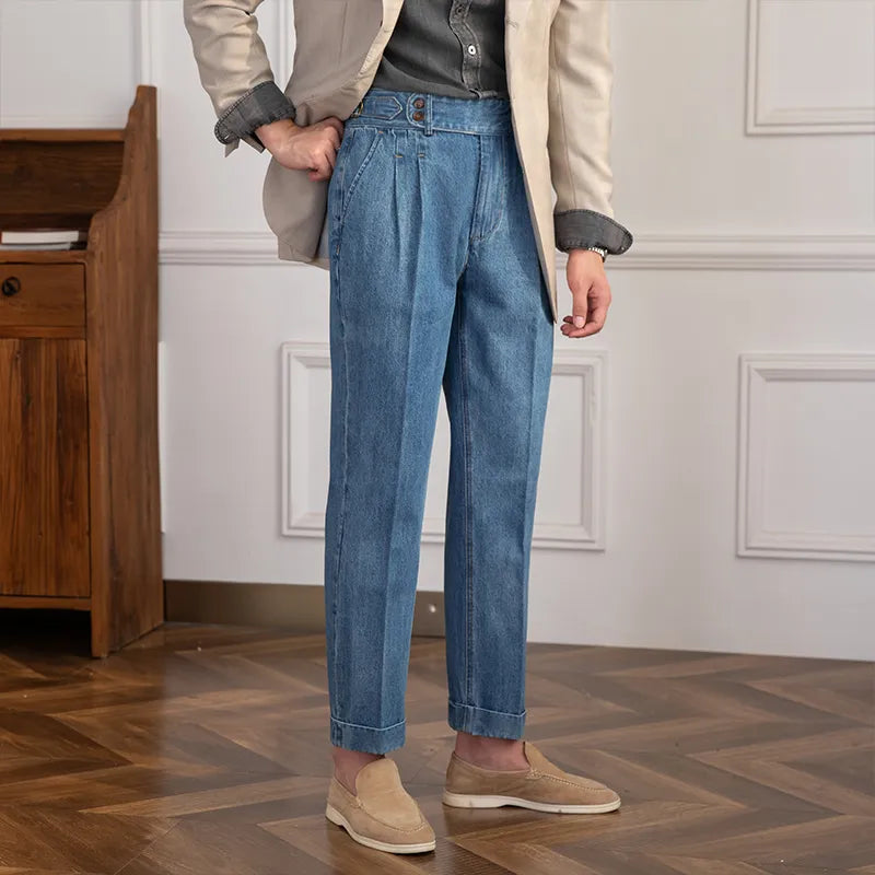 Burlane Vintage High-Waisted Straight Jeans