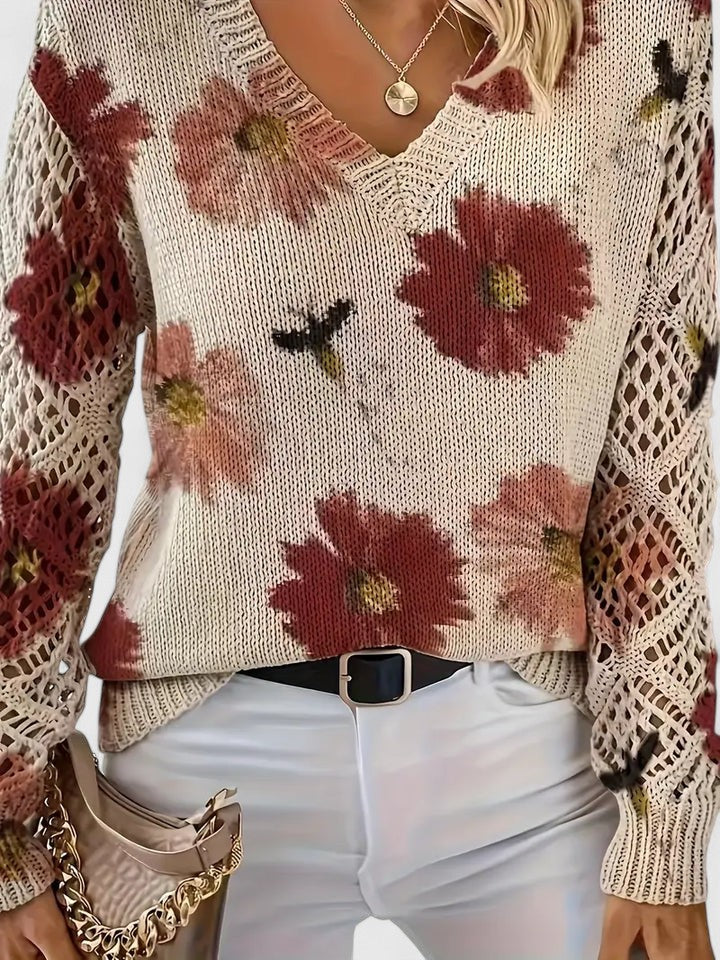 TAHLIA | COMFORT FLORAL SWEATER