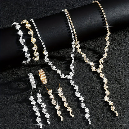 VALERINE | HIGH-END SPARKLE FLOWER JEWELRY SET