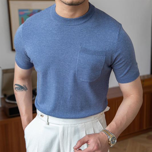 Burlane Knitted Linen Blend T-Shirt