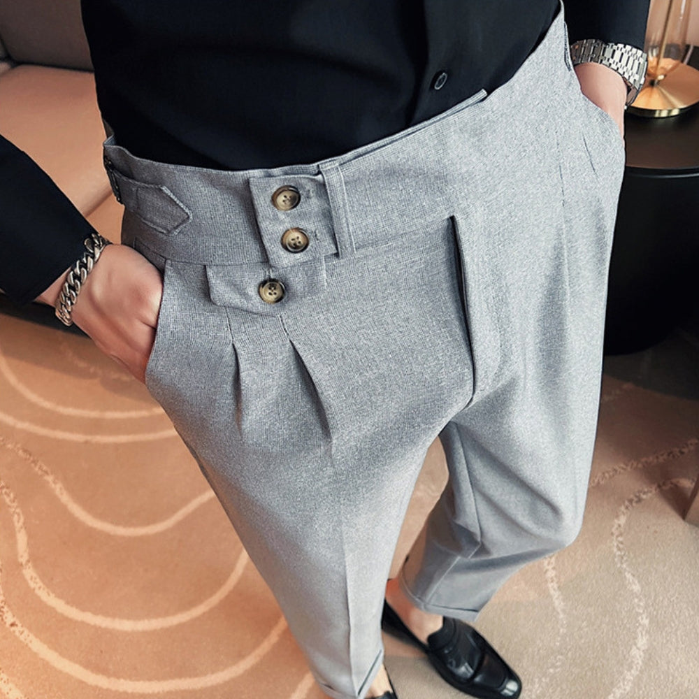 Burlane High-Waist Naples Straight-Leg Trousers