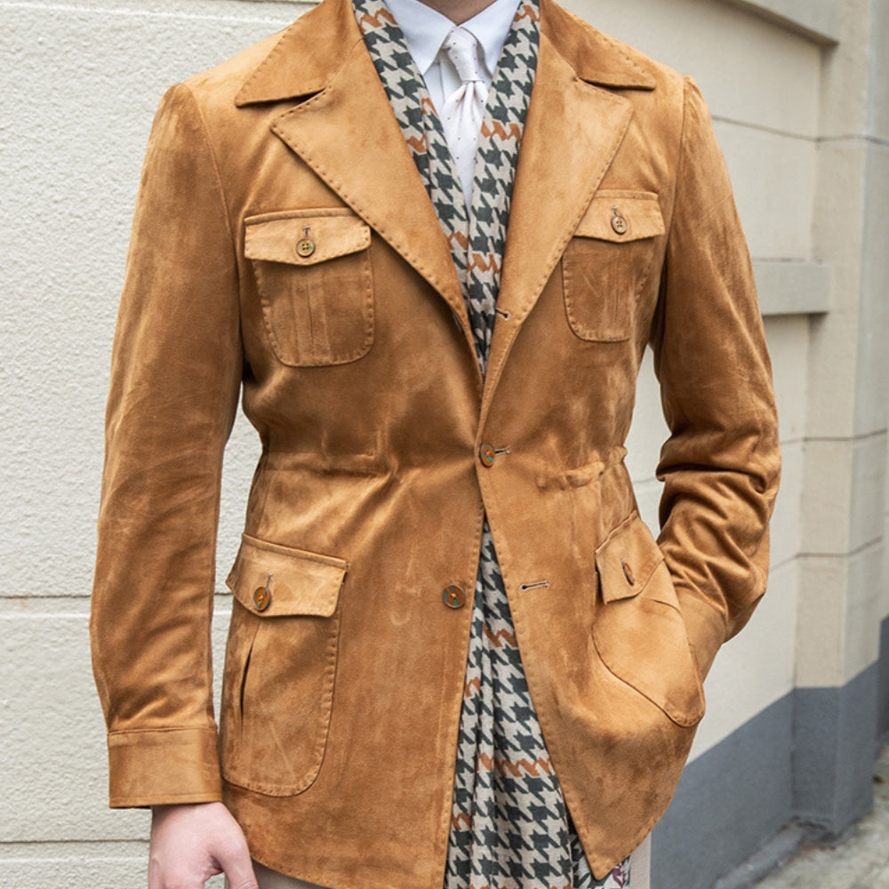 Burlane Italian Slim Fit Velvet Suede Jacket