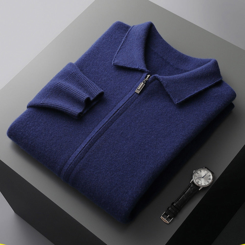 Burlane Woolen Cashmere Lapel Collar Cardigan