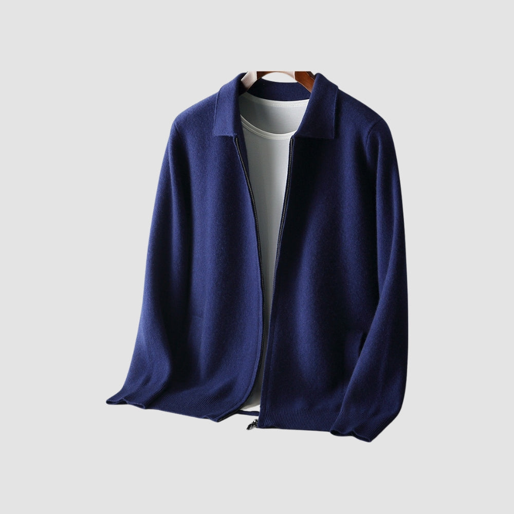 Burlane Woolen Cashmere Lapel Collar Cardigan