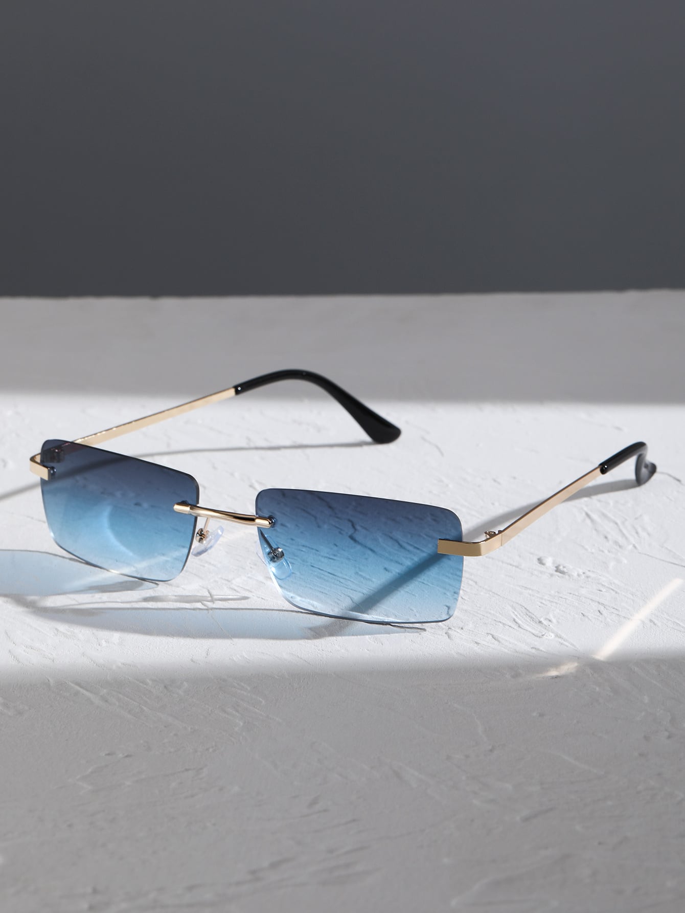 Burlane Two-Tone Metal Rimless Glasses