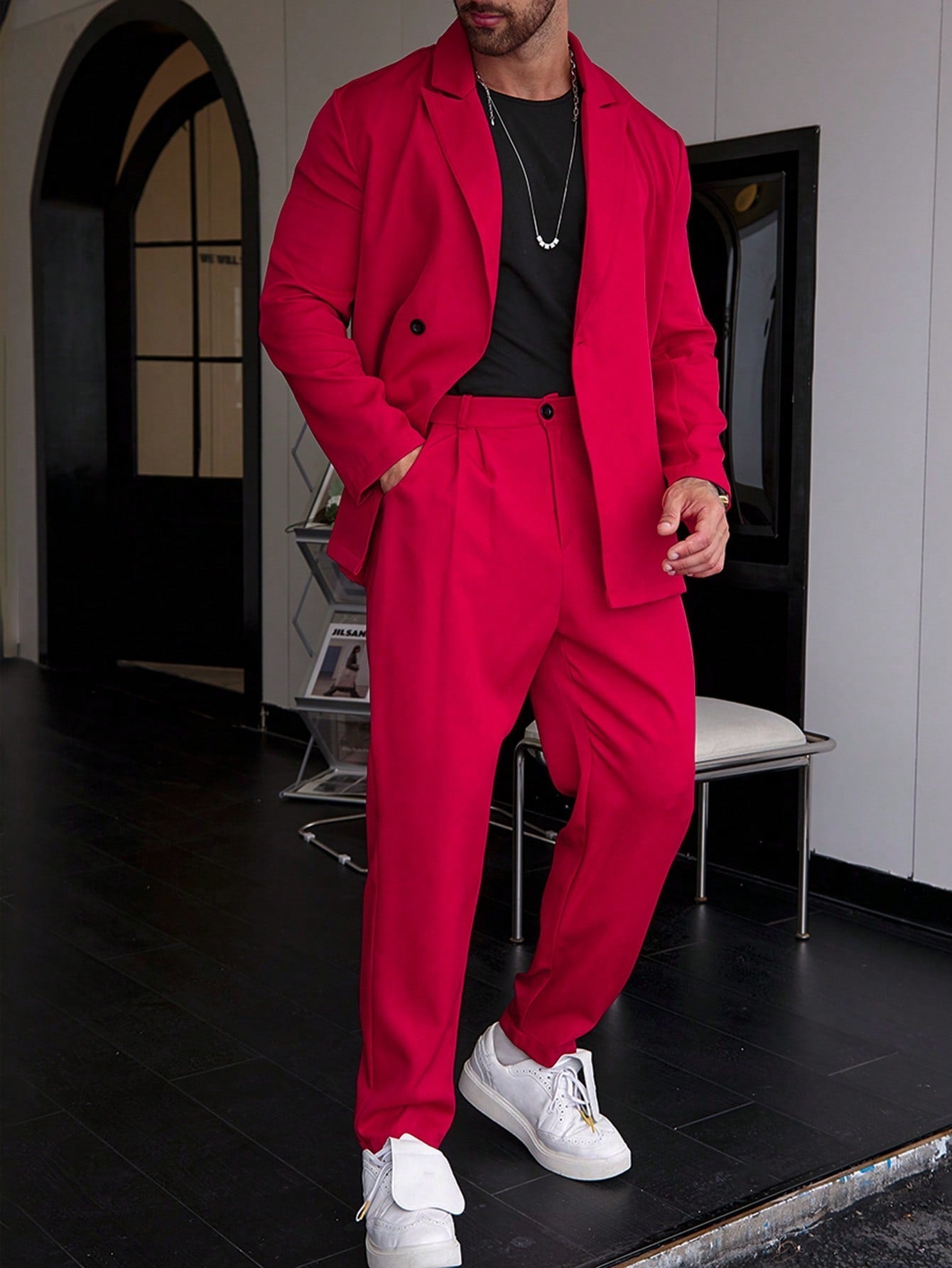 Burlane Casual One-Color Men’s Suit