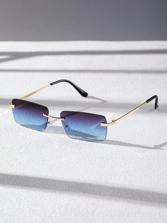 Burlane Two-Tone Metal Rimless Glasses