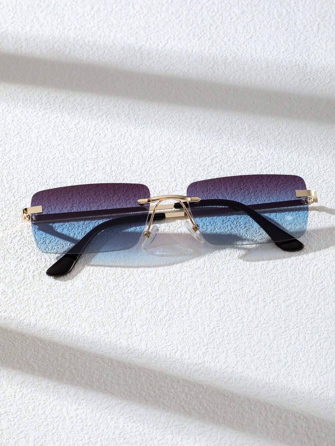 Burlane Two-Tone Metal Rimless Glasses