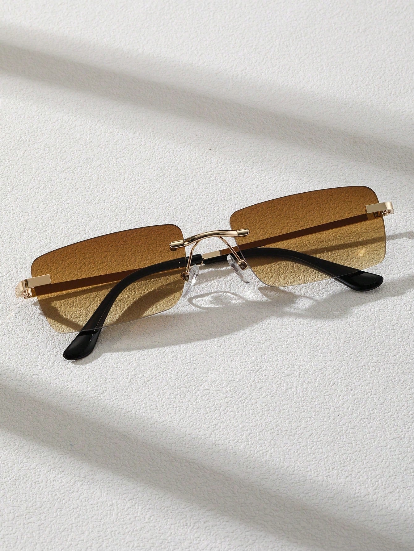 Burlane Two-Tone Metal Rimless Glasses
