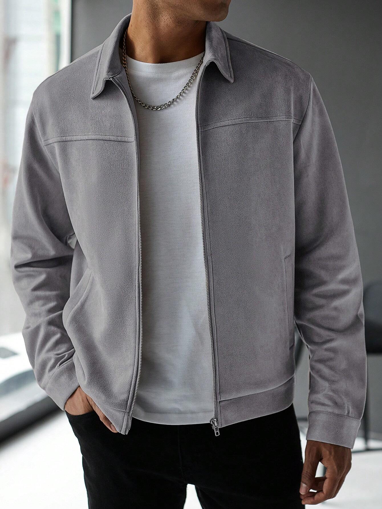 Burlane Casual Solid Color Jacket