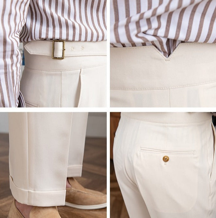 Burlane Straight Leg Pleated Trousers