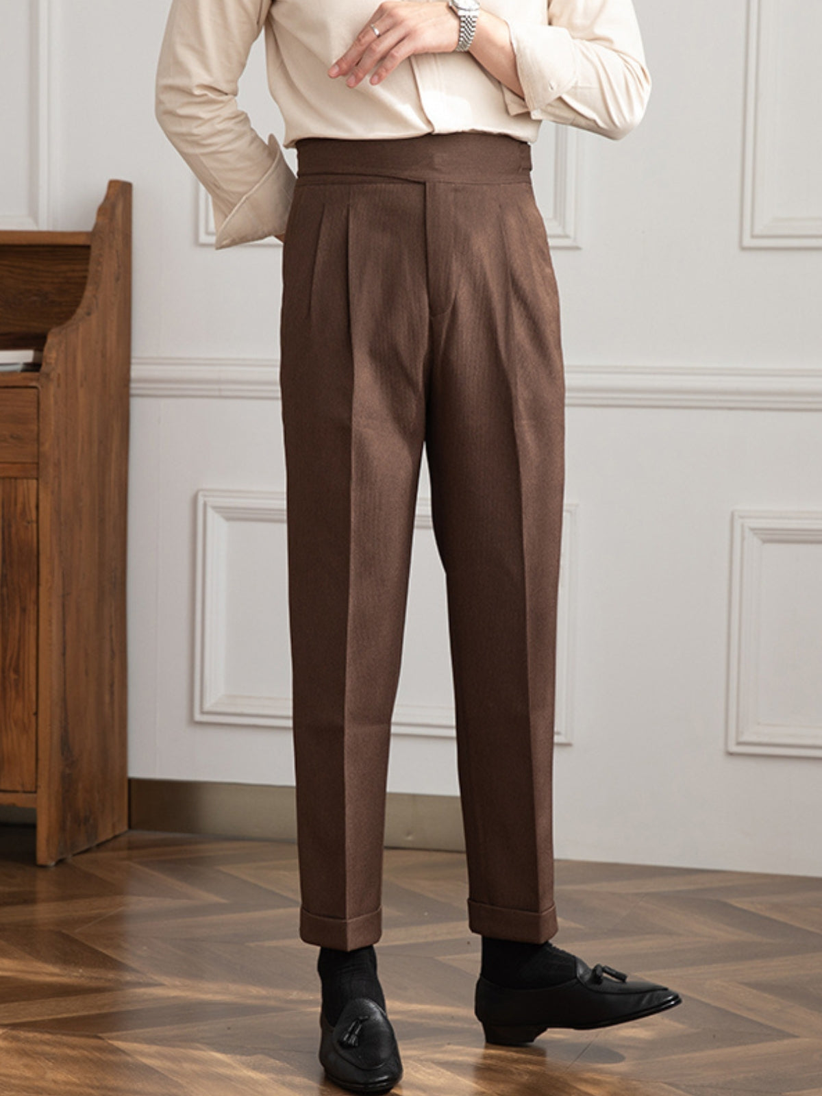 Burlane High Waist Gurkha Trousers