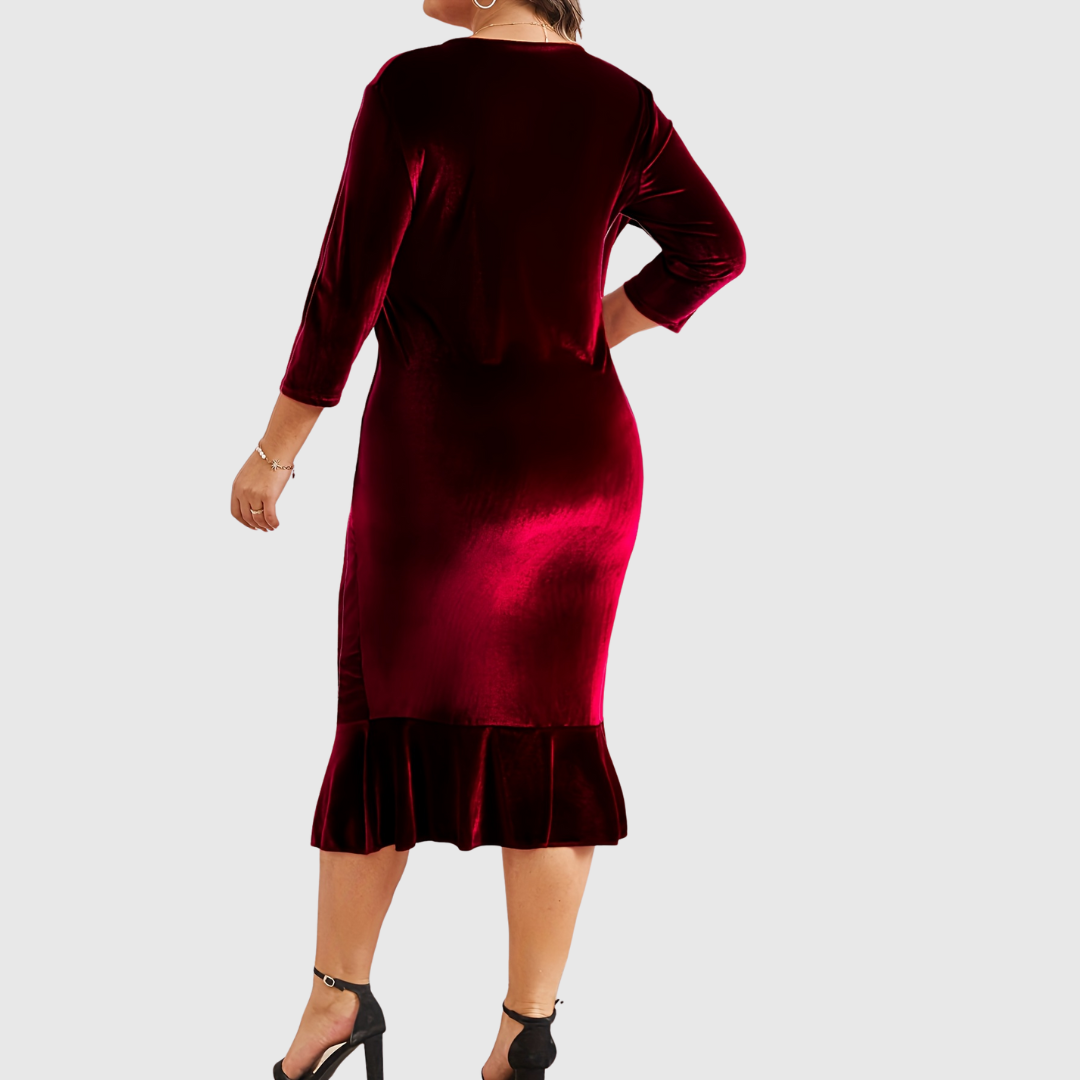 ZAAR | VELVET CHRISTMAS MIDI DRESS