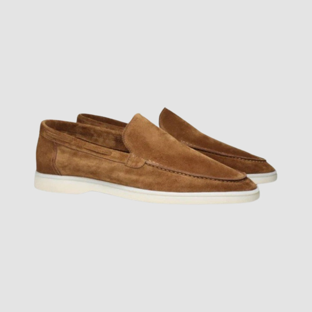 Burlane Frosted Suede Pedal Loafers