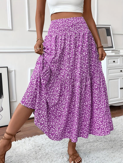 TAHLIA | TIERED FLORAL MAXI SKIRT