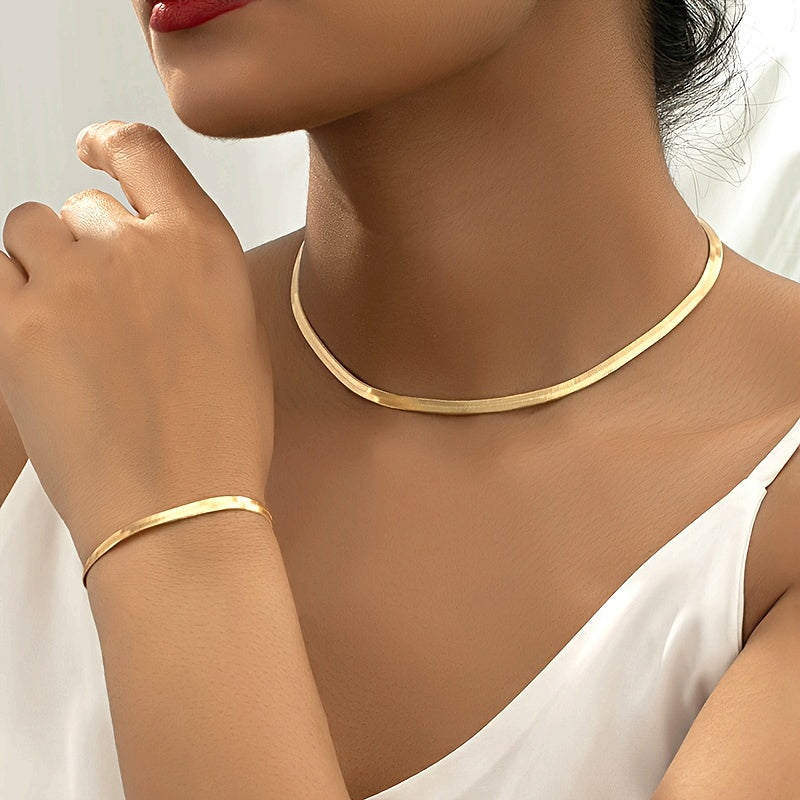 VINTAGE SNAKE CHAIN NECKLACE SET