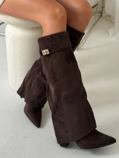 HARRIET | WOMEN'S LEATHER THIGH-HIGH BOOTS WITH BUCKLE
