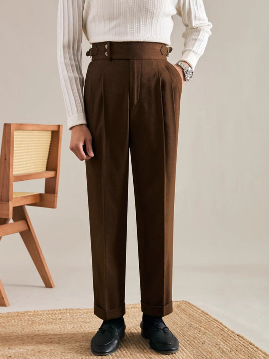 Burlane Straight Leg Italian Drape Trousers