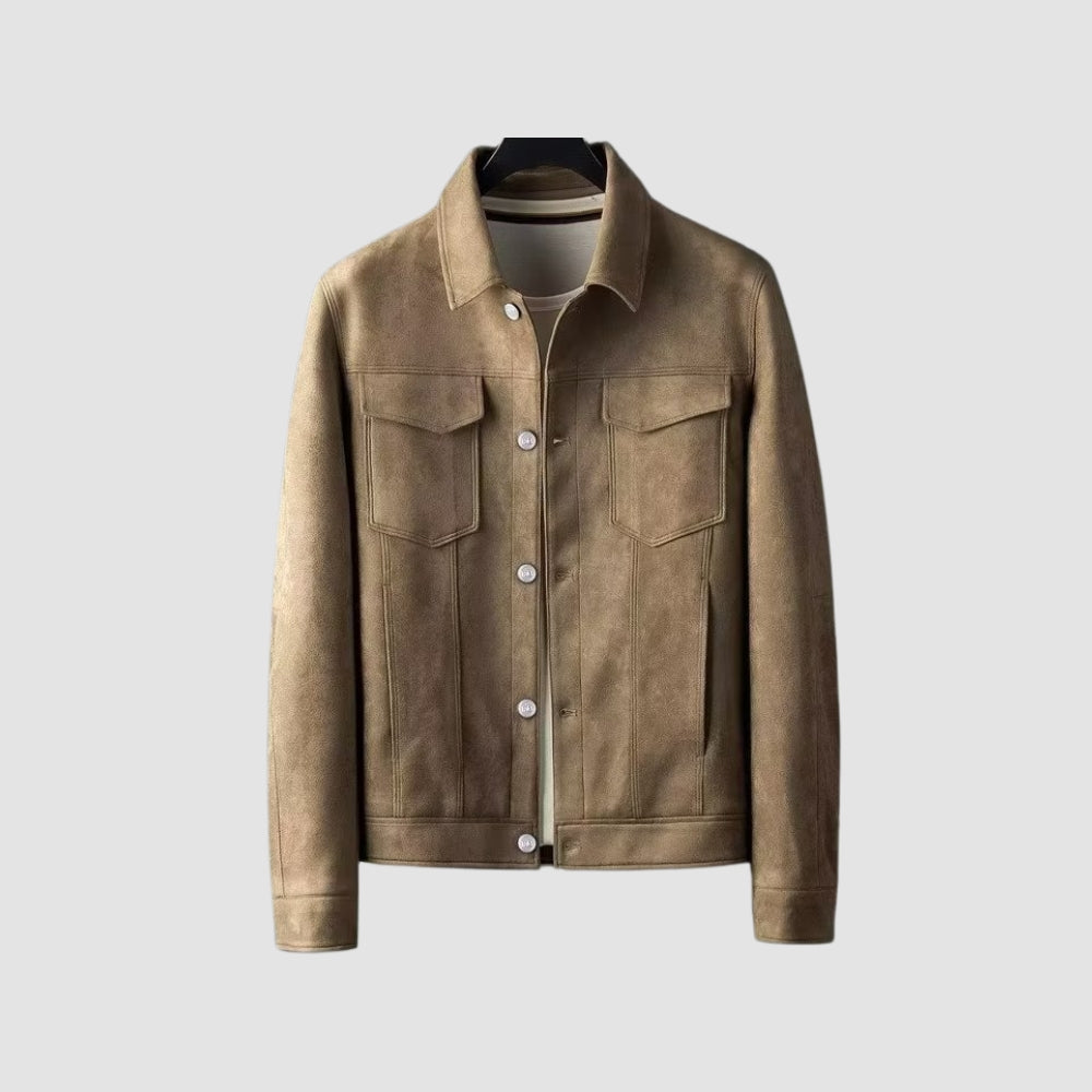 Burlane Stretch Suede Lapel Jacket