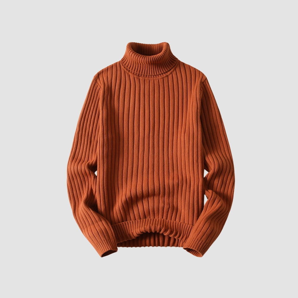 Burlane Twisted Turtleneck Knit Sweater