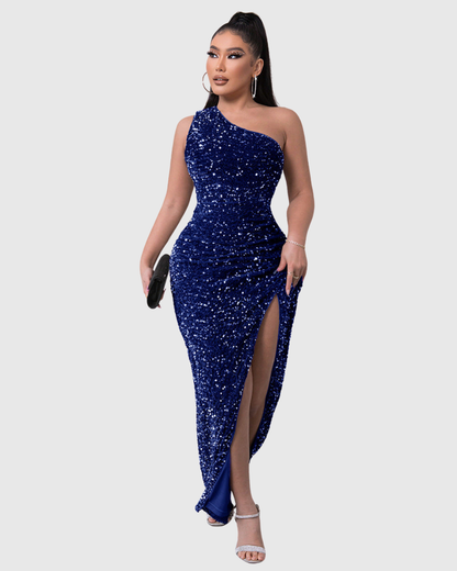 LILLIAN | LUXE ONE-SHOULDER EVENING DRESS