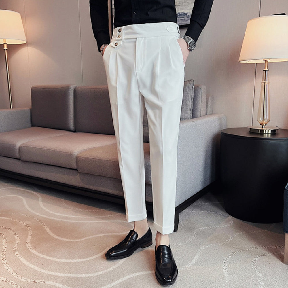 Burlane High-Waist Naples Straight-Leg Trousers